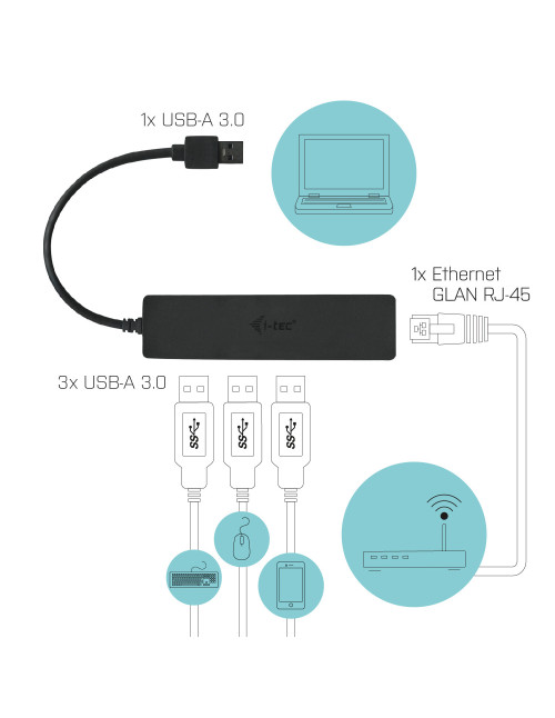 Hub i - tec usb 3.0 delgado con