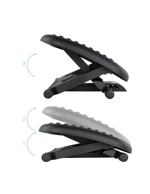Reposapies tooq ajustable confort negro
