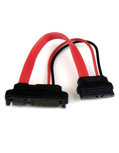 Cable sata startech 0.15m macho - hembra rojo