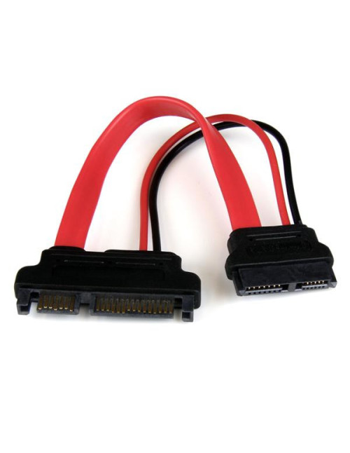 Cable sata startech 0.15m macho - hembra rojo