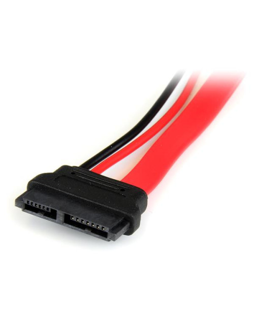 Cable sata startech 0.15m macho - hembra rojo