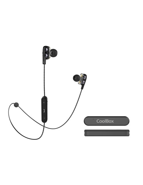 Auriculares coolbox dual driver cooltwin bluetooth
