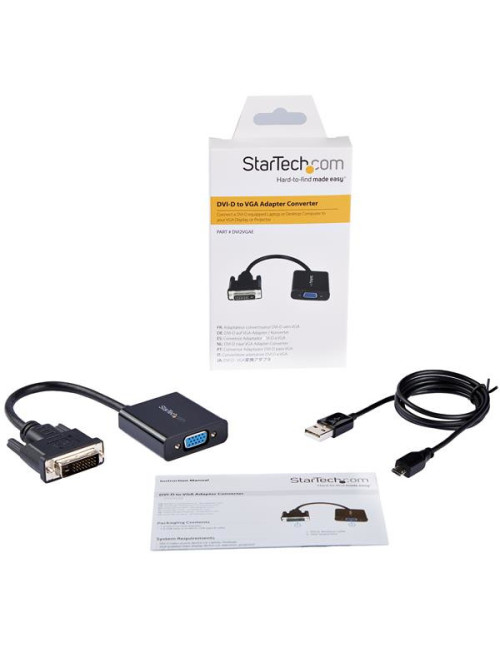 Adaptador dvi - d a vga startech macho - hembra