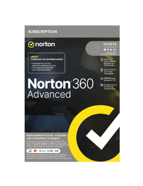 Antivirus norton 360 advanced 200gb español