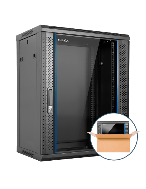 Armario rack mural 19 pulgadas phasak pro