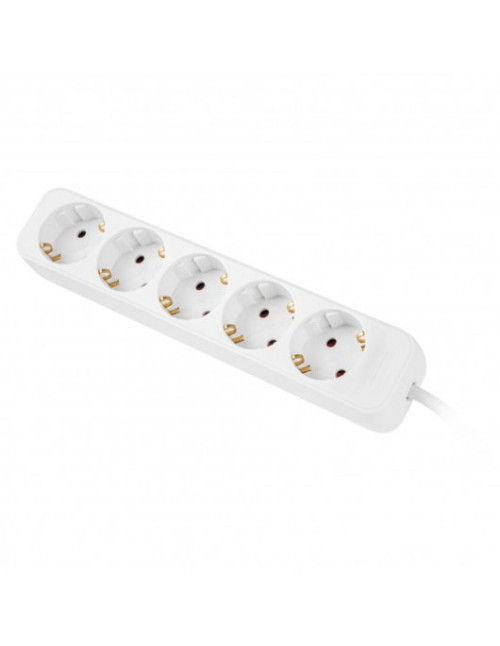 Regleta lanberg 5 tomas schuko blanca