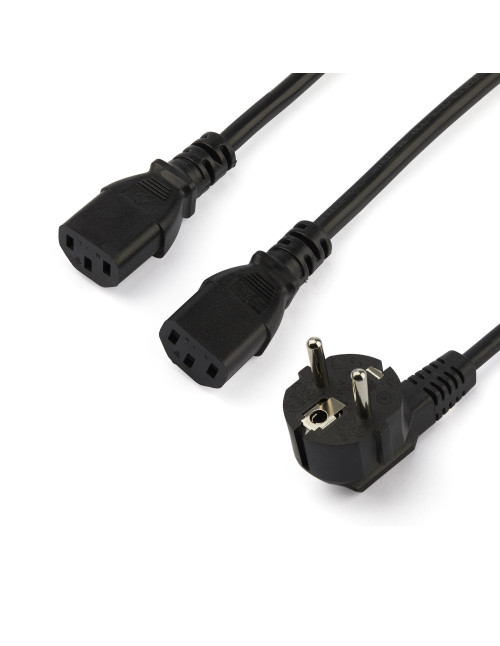Cable schuko a 2x c13 startech