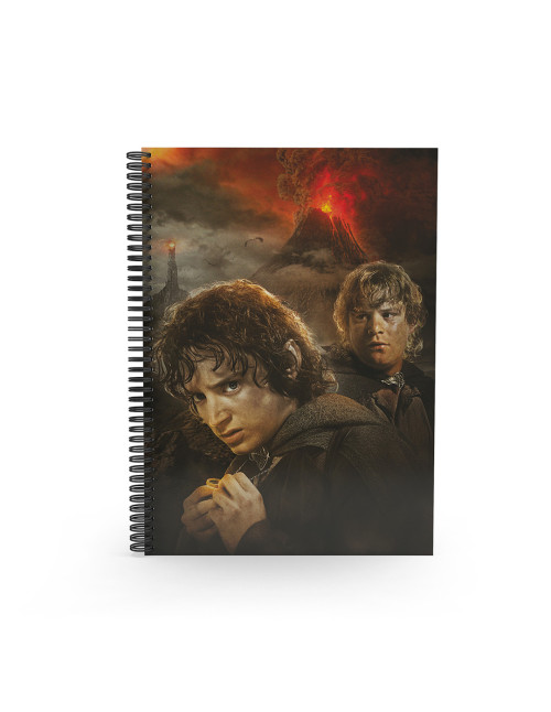 Libreta efecto 3d frodo y sam