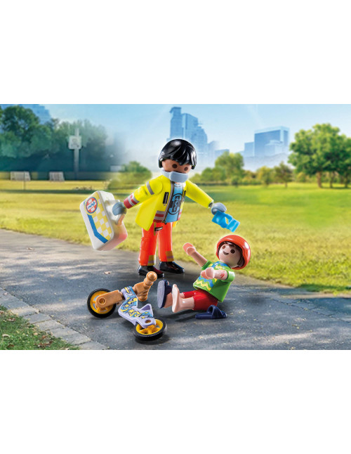 Playmobil paramedico con paciente
