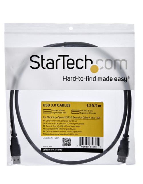 Cable usb 3.0 startech 1m macho - hembra