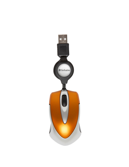 Raton verbatim go mini naranja