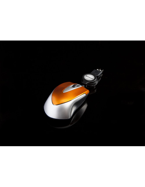Raton verbatim go mini naranja
