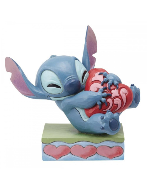 Figura enesco disney stitch abrazando un