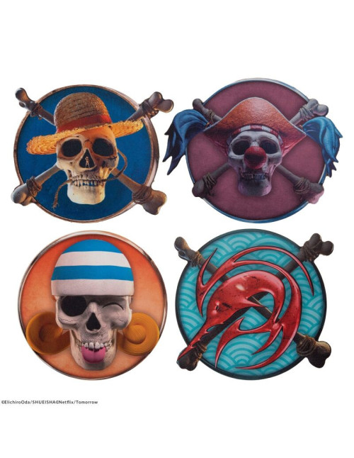 Set 4 posavasos cinereplicas one piece