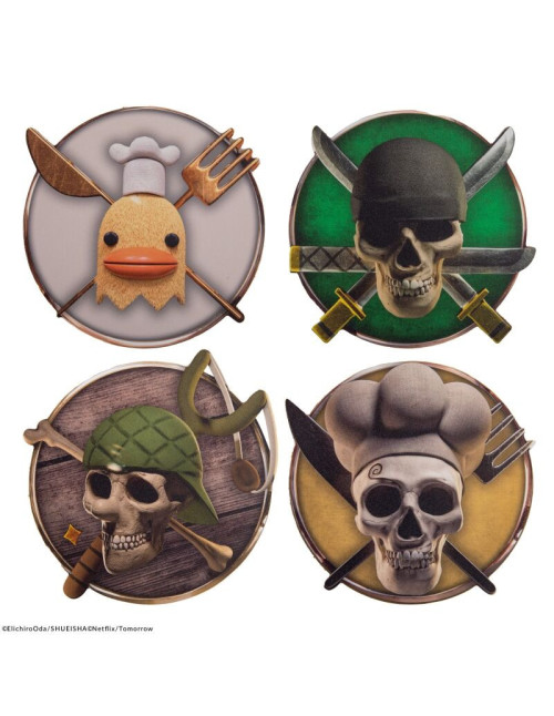 Set 4 posavasos cinereplicas one piece