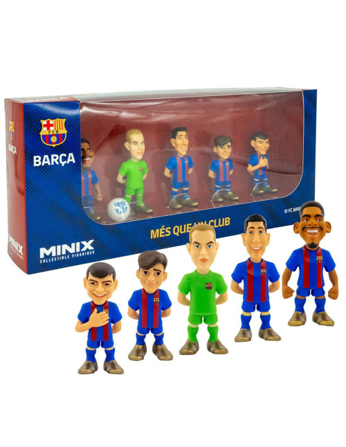 Pack 5 figuras minix fc barcelona