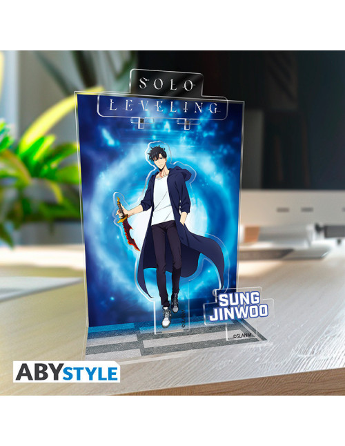 Figura acrílica solo leveling diorama jinwoo