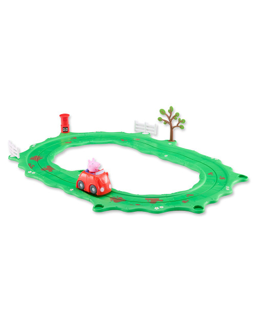 Peppa pig circuito cochecito rojo