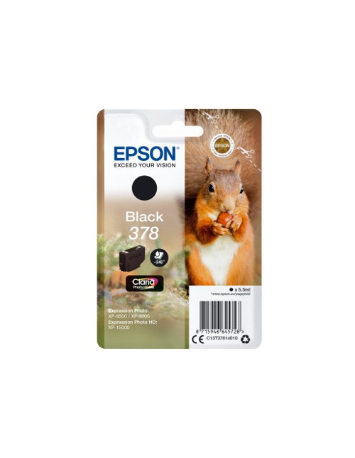 Cartucho tinta epson c13t37814010 singlepack negro