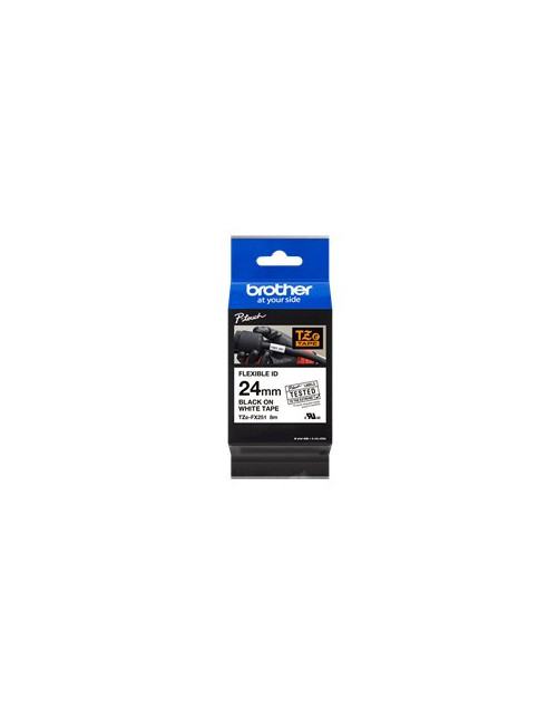 Cinta laminada brother tzefx251 texto negro