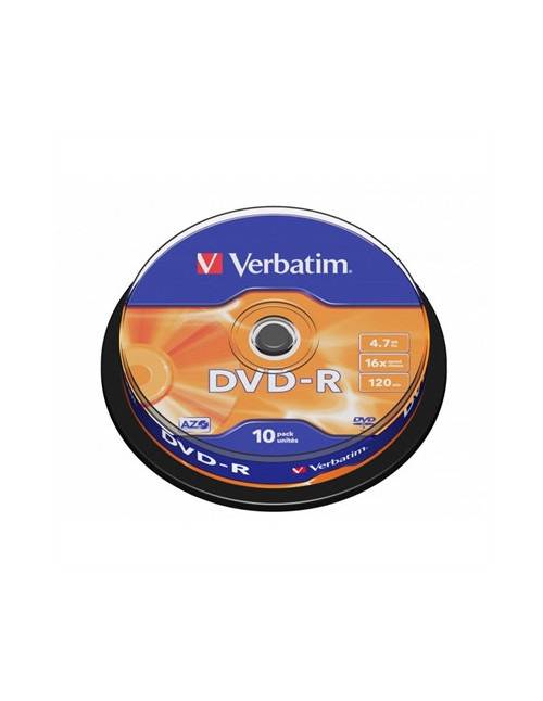 Verbatim dvd - r 4.7gb 16x tarrina 10uds