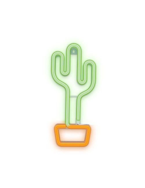 Lampara forever neon led cactus orange