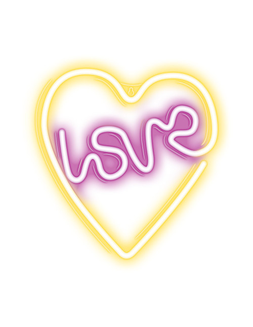 Lampara forever neon led love heart