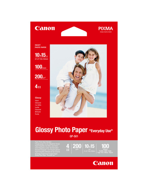Papel fotografico canon gp - 501 10x15cm 100
