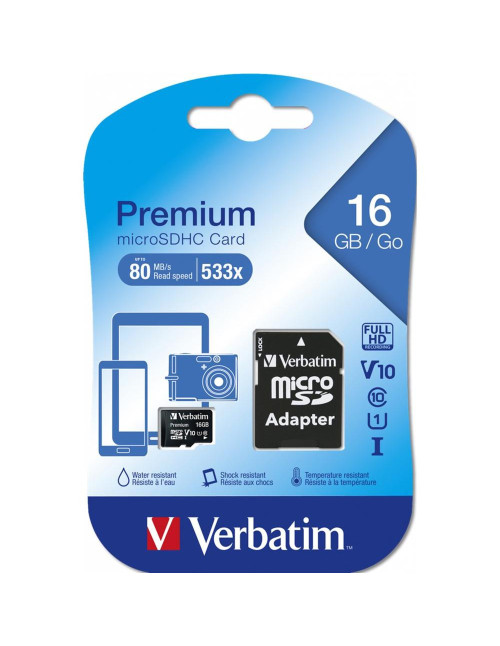 Tarjeta memoria micro sd verbatim 16gb