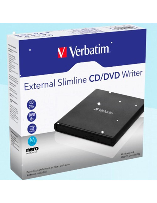 Regrabadora externa cd dvd verbatim slimline