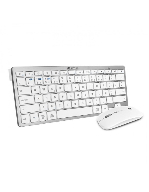 Teclado + raton subblim combo plata