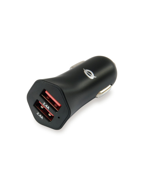 Cargador coche conceptronic carden04b 2 puertos