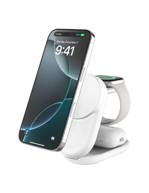 Base carga belkin ultracharge blanco magnetico