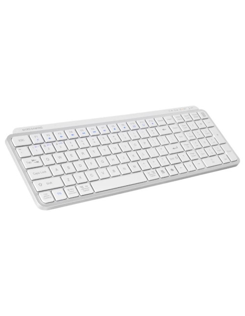 Teclado mars gaming mksilenkeyswfr inalambrico blanco