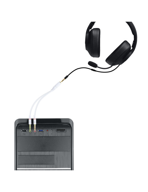 Cable audio 1xjack - 3.5 a 2xjack - 3.5 nanocable
