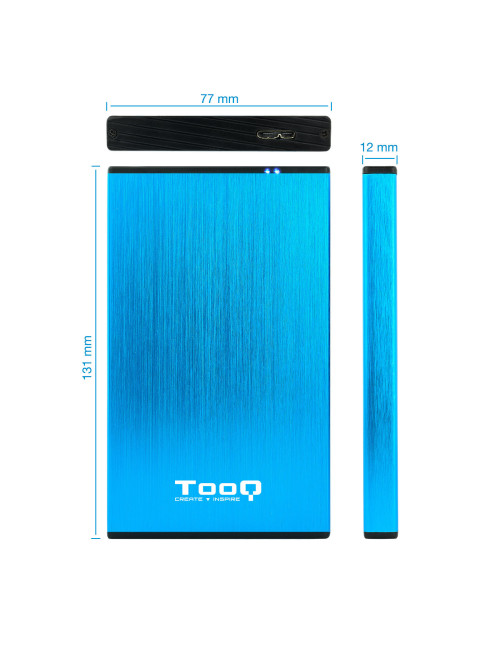 Caja externa tooq tqe - 2527bl hdd 2.5 pulgadas