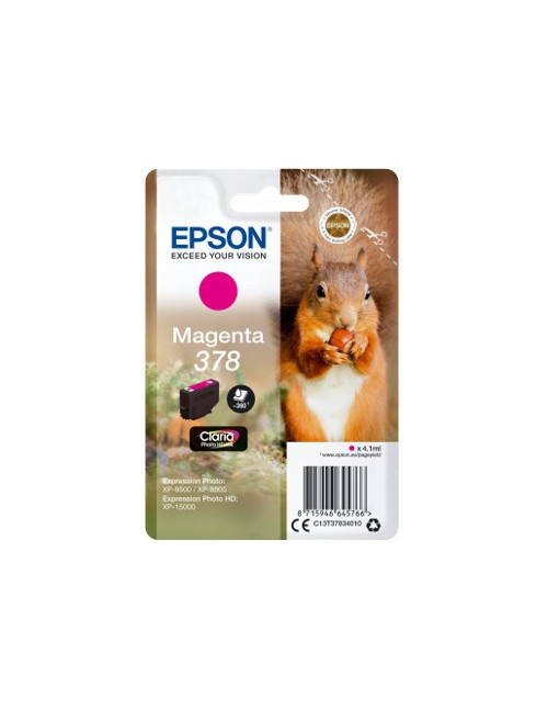 Cartucho tinta epson c13t37834010 singlepack magenta