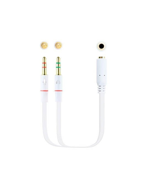 Cable audio 1xjack - 3.5 a 2xjack - 3.5 nanocable