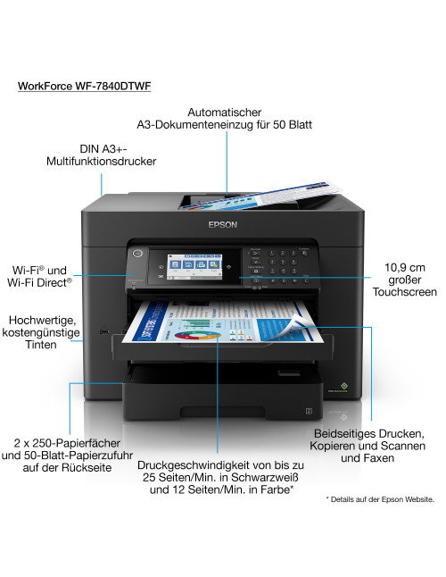 Multifunción inyección epson wf - 7840dtwf color wifi