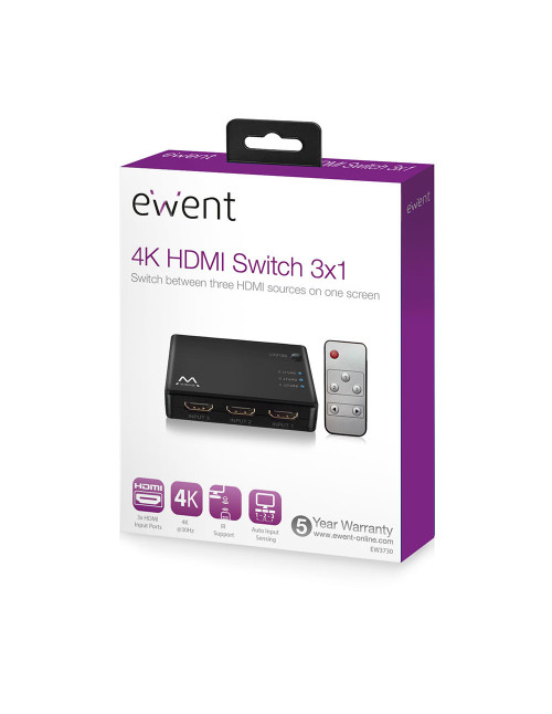 Switch hdmi ewent ew3730 4k 3