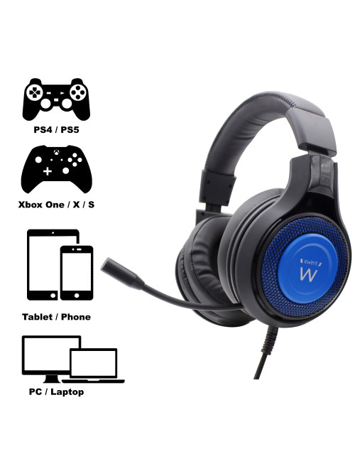 Auriculares gaming ewent pl3322 con microfono