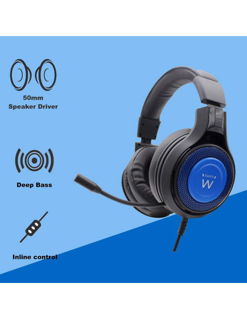 Auriculares gaming ewent pl3322 con microfono