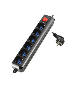 Regleta ewent 6 tomas shucko interruptor