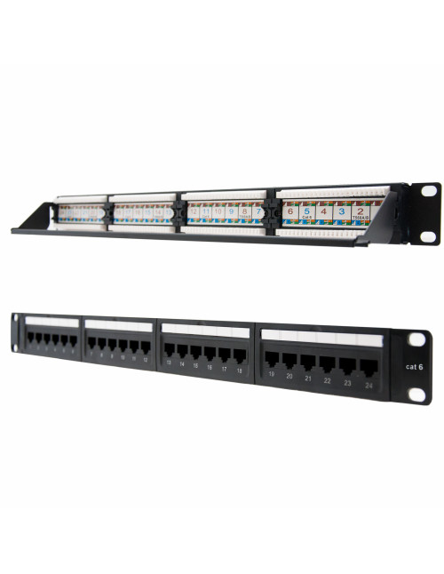 Panel parcheo nanocable 24 puertos rj45