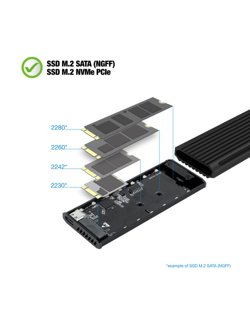 Caja externa tooq tqe - 2222b shinobi ssd