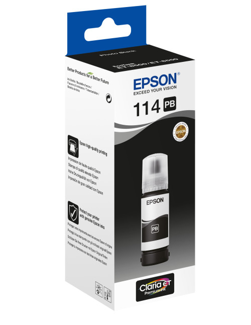 Botella tinta epson ecotank 114 negro