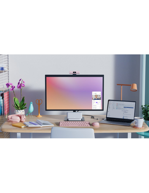 Webcam logitech brio 500 rosa full