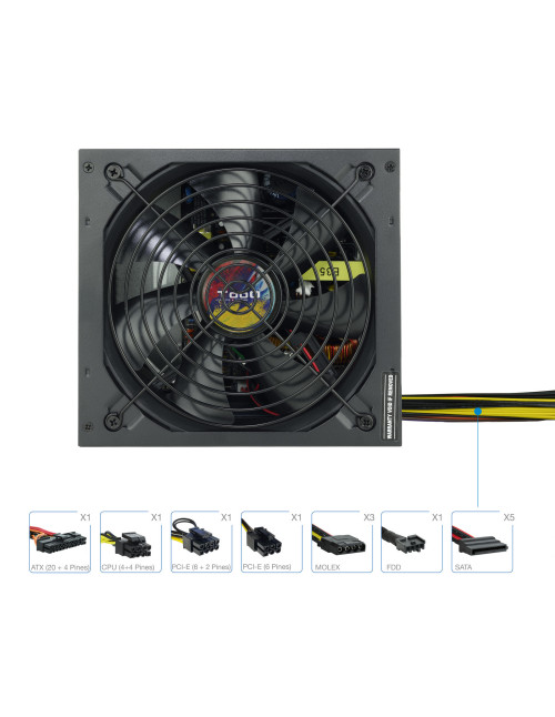 Fuente alimentacion tooq tqapolo - 600sp atx 600w