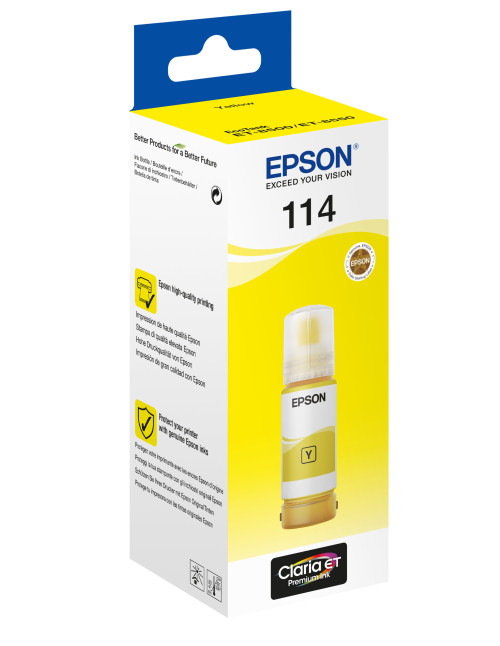 Botella tinta epson ecotank 114 amarillo