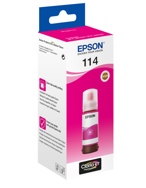 Botella tinta epson ecotank 114 mangenta